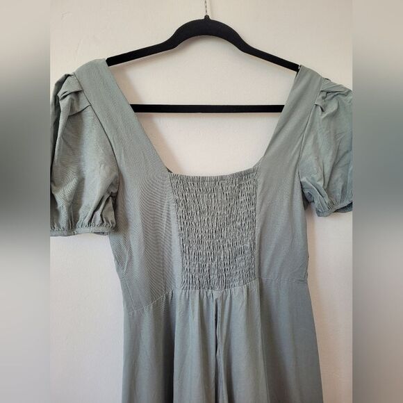 ASTR The Label Pippa Dress Mint Linen Milkmaid Peasant Cottagecore Maiden Small - Picture 12 of 12